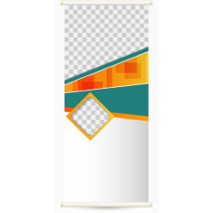 矢量创意易拉宝展架素材