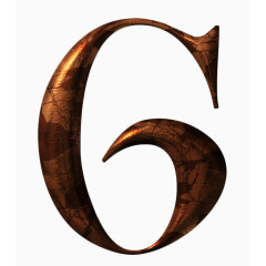 复古金属质感字母G