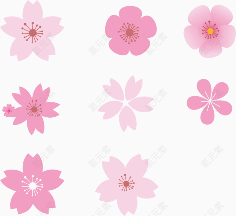 樱花花瓣元素