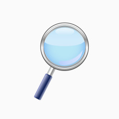 蓝色放大镜素材