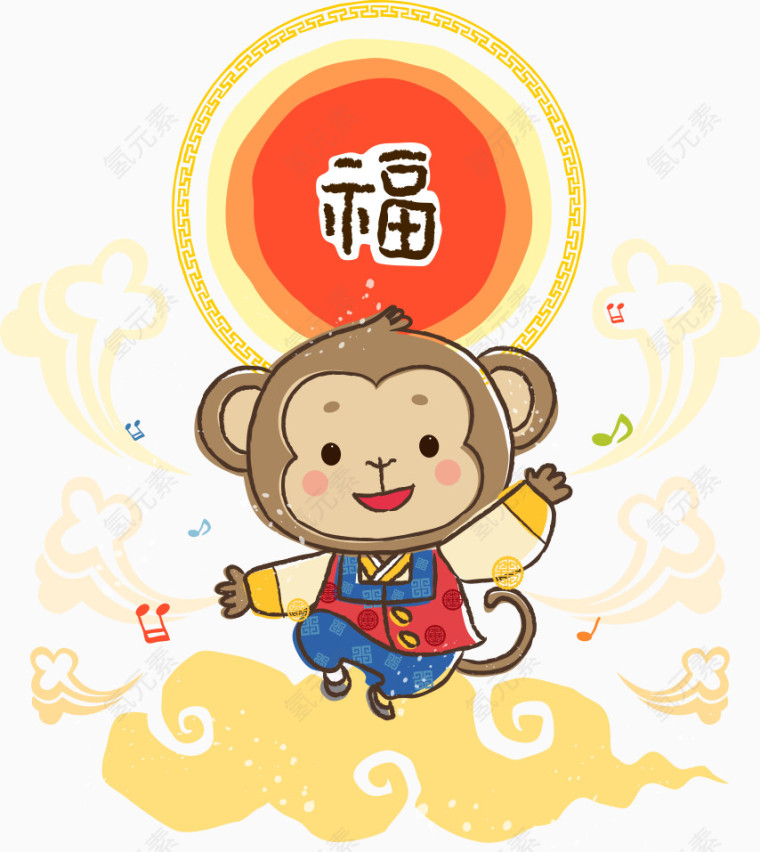 矢量小猴子