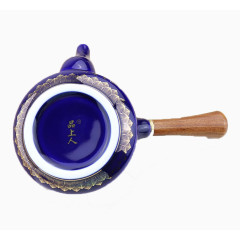 蓝色喝茶用具
