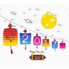 灯笼2017新年背景