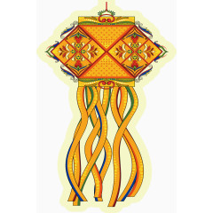 印度风俗黄色花纹灯笼