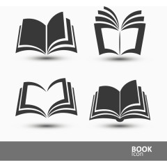 矢量个性灰色书籍图标设计素材