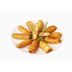 一盘炸春卷