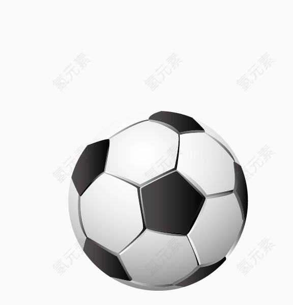 黑白足球素材