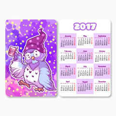 矢量2017动物日历