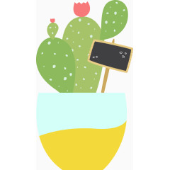 扁平仙人掌盆栽