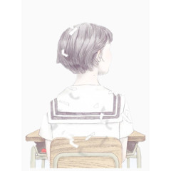 少女的背影