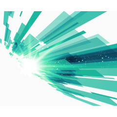 绿色长方形漂浮素材