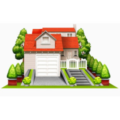 绿化做得很好的别墅