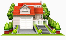 绿化做得很好的别墅