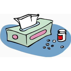 抽纸巾药瓶矢量