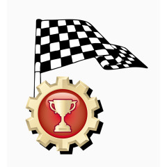 矢量赛车冠军旗帜