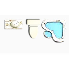 彩平图卫生间洗手盆马桶浴缸