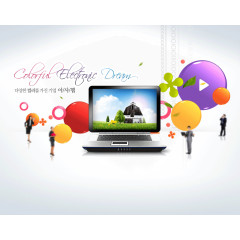 韩国科技商务电脑素材