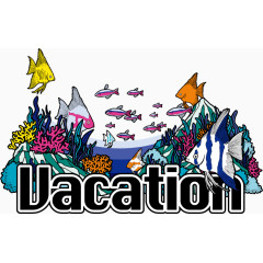 手绘插画海底世界