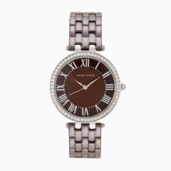 安妮克莱因女表罗马数字陶瓷石英女士手表