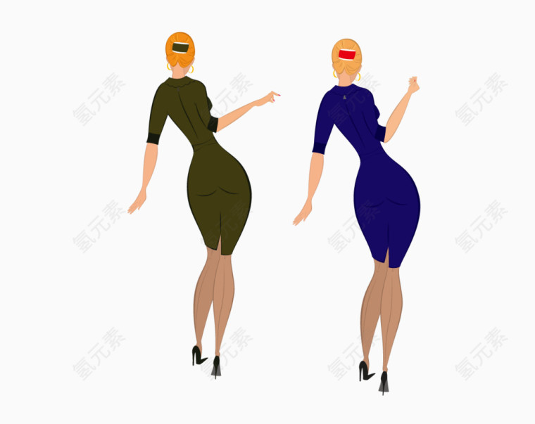 曼妙修长的女性背影