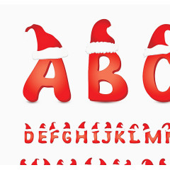 圣诞字母字母主题书画文字