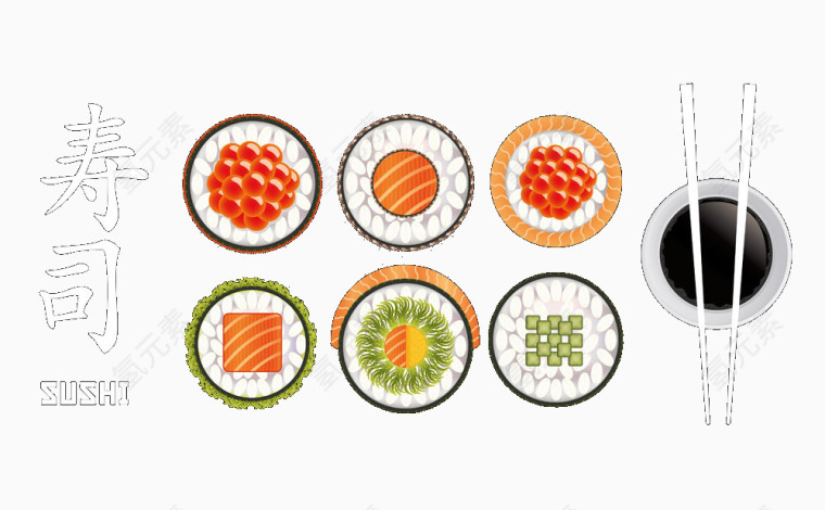卡通日本寿司