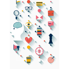 矢量大脑思想思维元素