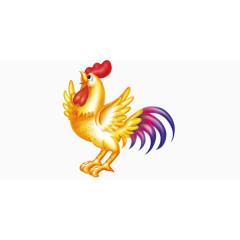 卡通金鸡2017鸡年标识