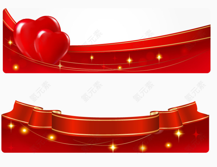 红色心形不规则图案