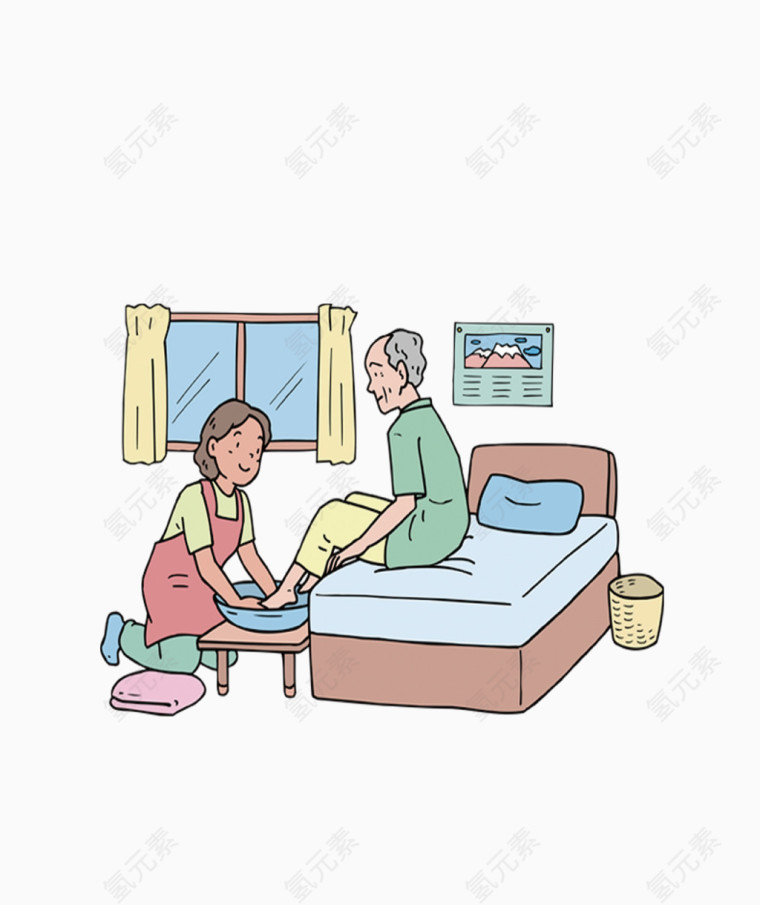 孝敬法制公益元素