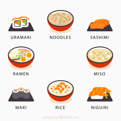 矢量日本料理