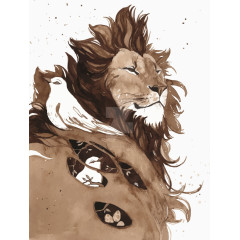 矢量狮子和鸽子