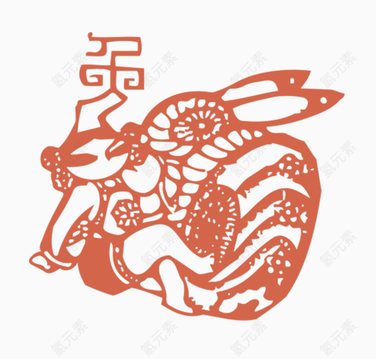兔雕花