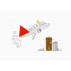 几何元素线条插画