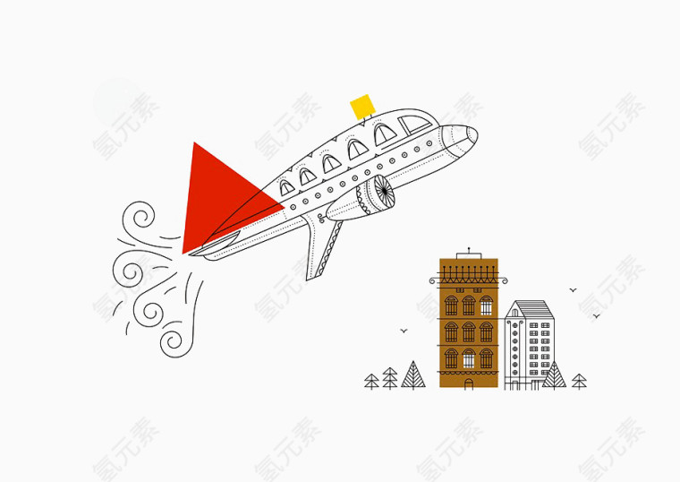 几何元素线条插画