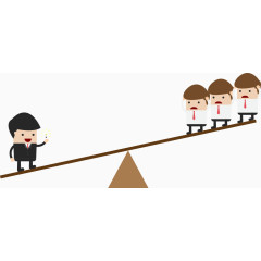 跷跷板上的人物