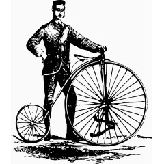 古董自行车矢量素材
