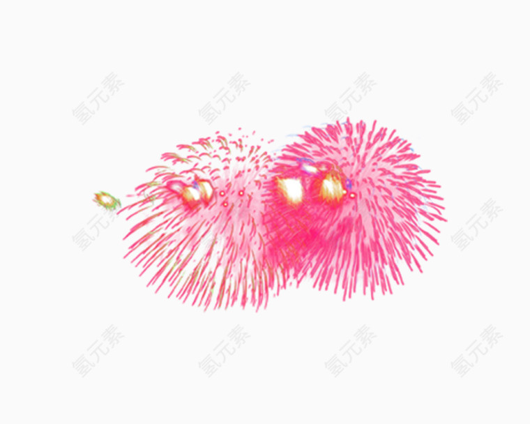 节日红色烟花