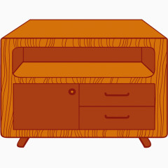 矢量复古木柜素材
