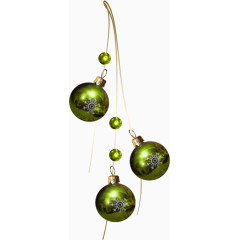 绳子上的圣诞彩球