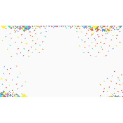 飞散的彩色三角形元素