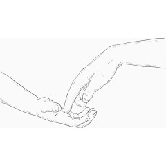 手绘手线条