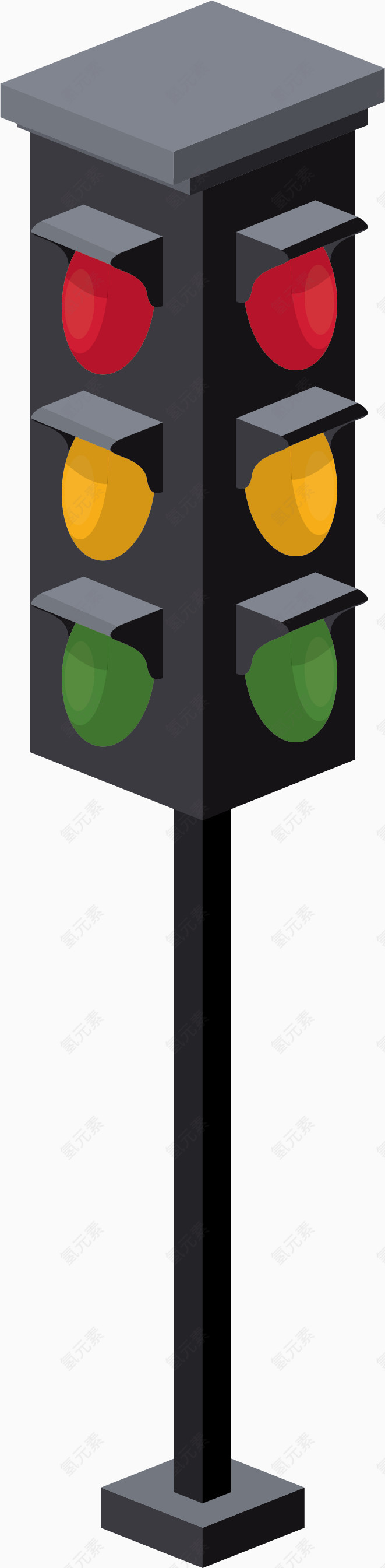 矢量时尚立体路标指示牌