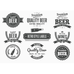 矢量啤酒标签