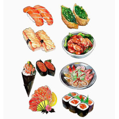 手绘日系料理