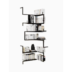 黑白简约书架设计