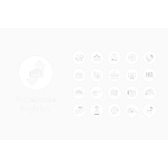 邮局i时尚简约网络图标设计矢量素材