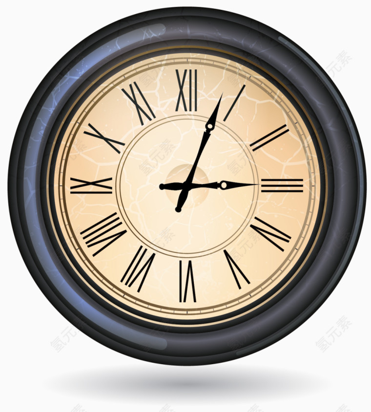 矢量手绘罗马数字时钟