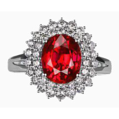 红色玛瑙求婚钻戒