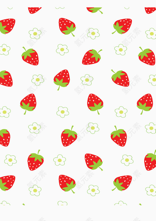 草莓朵朵背景图片素材